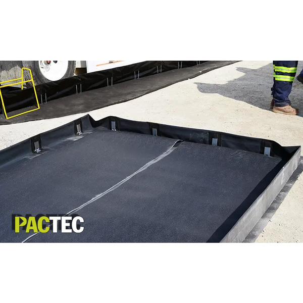 Pactec Vinyl Secondary Containment Berm w/Hinge Brackets, 6x6x6 IBHV666